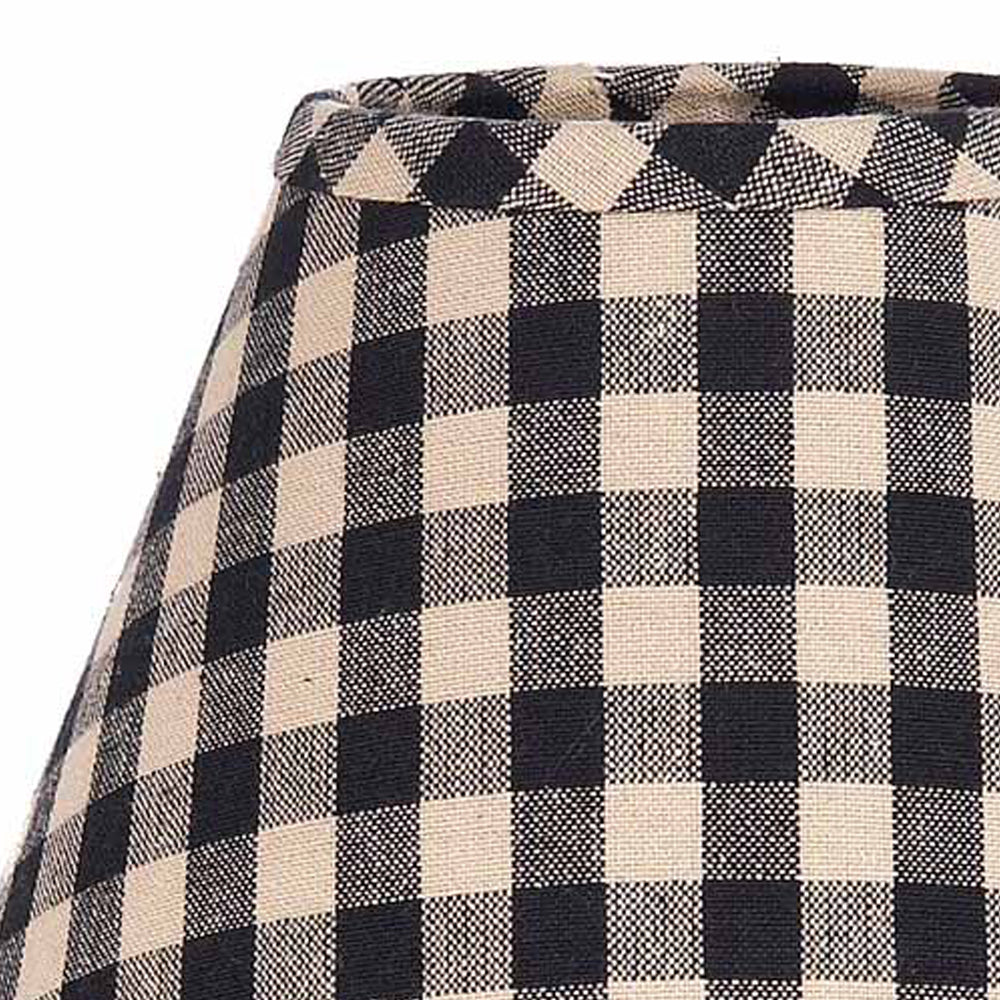 Black Nutmeg Heritage House Check Black 6" Lampshade - Home Collections by Raghu