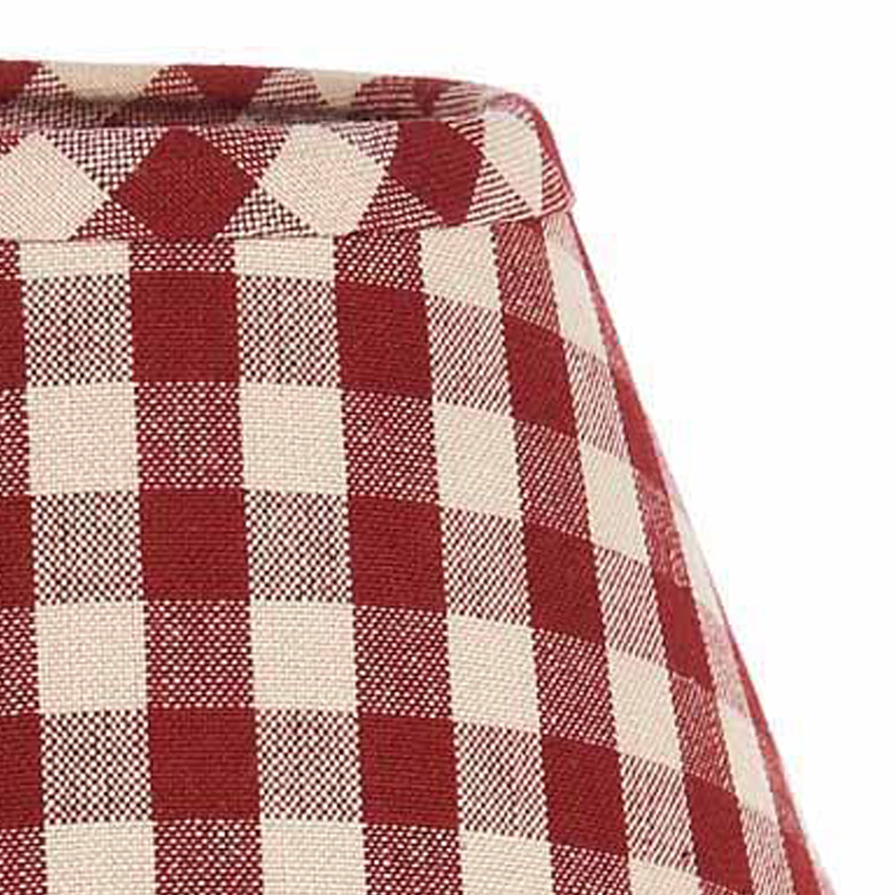 Barn Red Nutmeg Heritage House Check Barn Red 6" Lampshade - Home Collections by Raghu