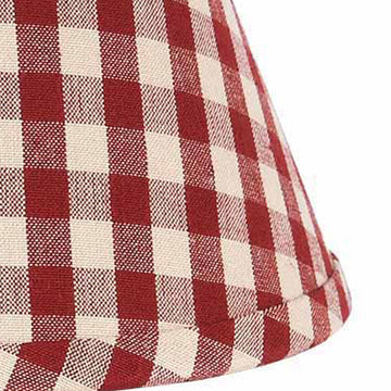 Barn Red Nutmeg Heritage House Check Barn Red 6" Lampshade - Home Collections by Raghu