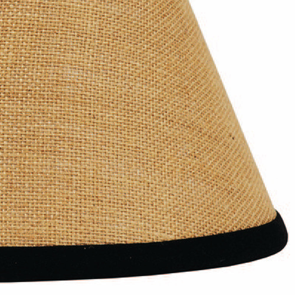 Black Wheat Burlap Stripe 6" Lampshade - Home Collections by Raghu