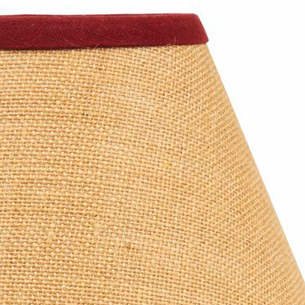 Barn Red Wheat Burlap Stripe 6" Lampshade - Home Collections by Raghu