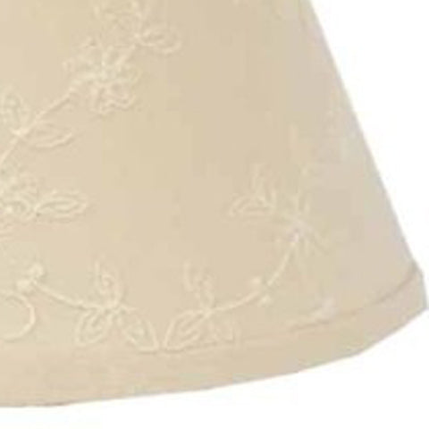 Cream Candlewicking Cream 6" Lampshade - Home Collections by Raghu