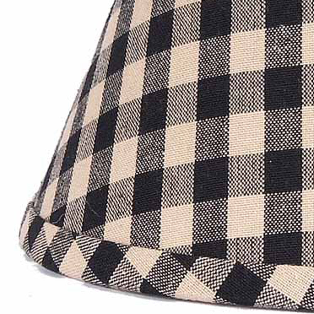 Black Nutmeg Heritage House Check Black 16" Lampshade - Home Collections by Raghu