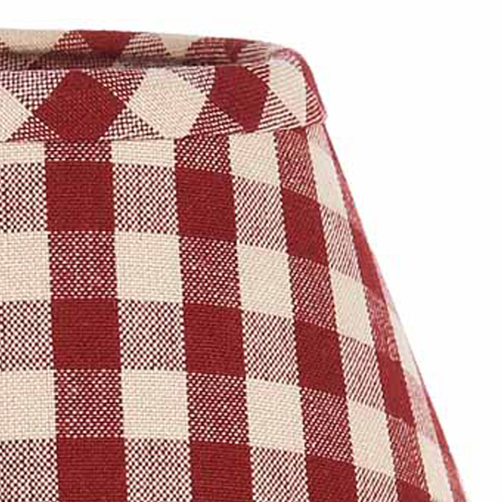 Barn Red Nutmeg Heritage House Check Barn Red 16" Lampshade - Home Collections by Raghu