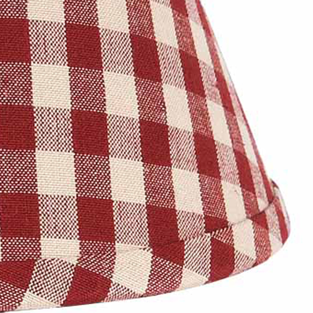 Barn Red Nutmeg Heritage House Check Barn Red 16" Lampshade - Home Collections by Raghu