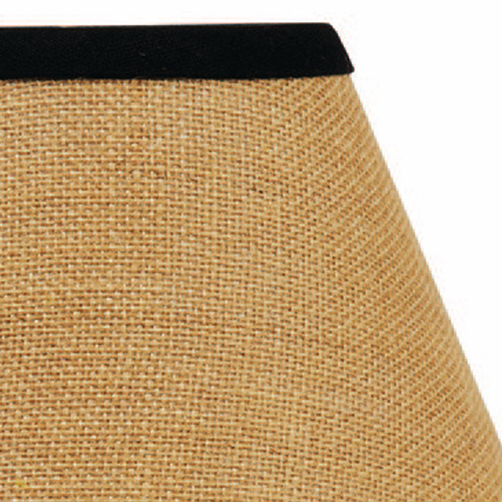 Black - Wheat Burlap Stripe 16" Lampshade - Home Collections by Raghu