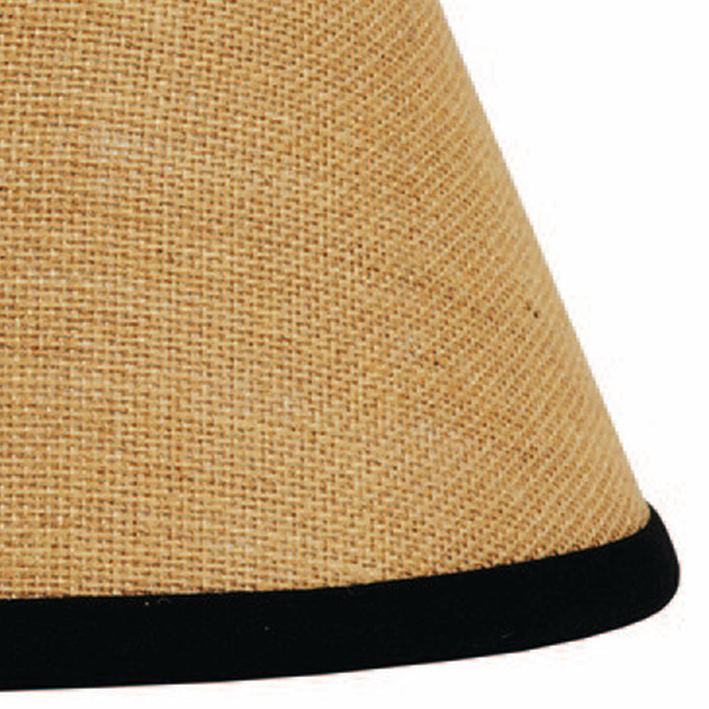 Black Wheat Burlap Stripe 16" Lampshade - Home Collections by Raghu