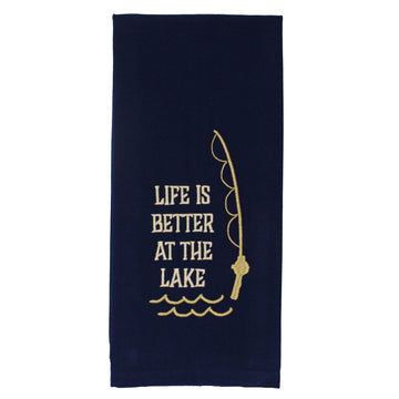 Life Better on Lake Towel- Set of Two - Home Collections by Raghu
