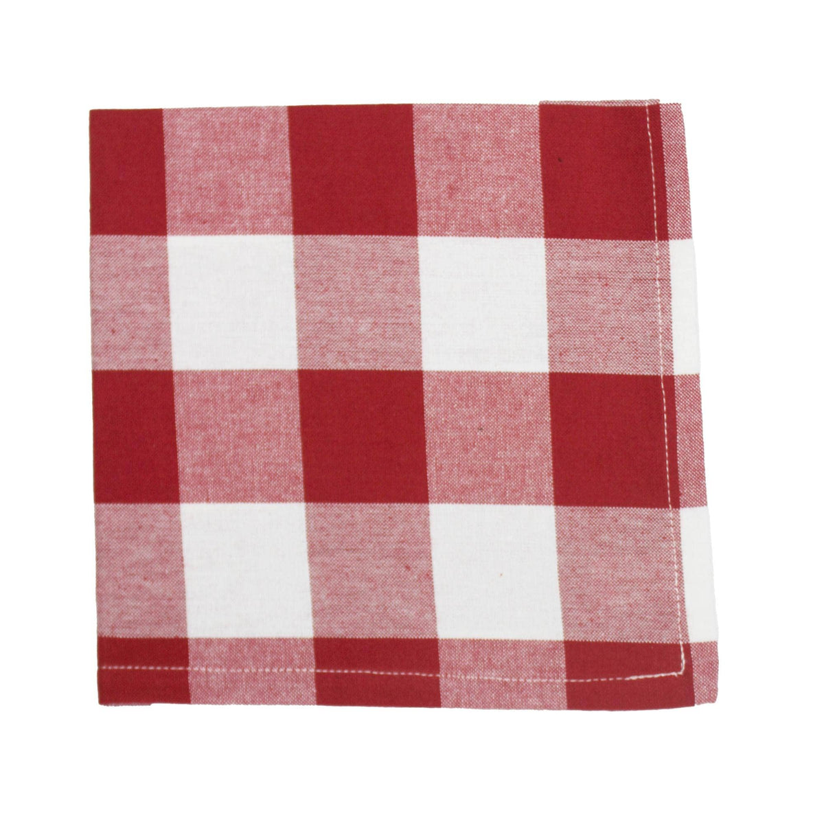 Buffalo Check Crimson Red Napkin 18x18 - Home Collections by Raghu