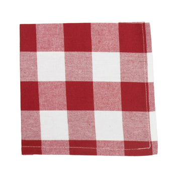 Buffalo Check Crimson Red Napkin 18x18 - Home Collections by Raghu