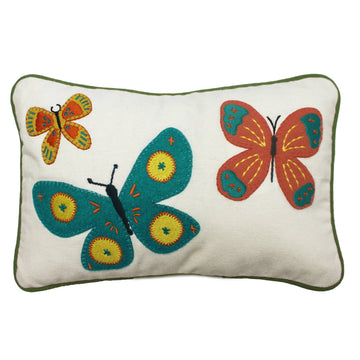Butterflies Pillow 8 Inx12 In - Home Collections by Raghu