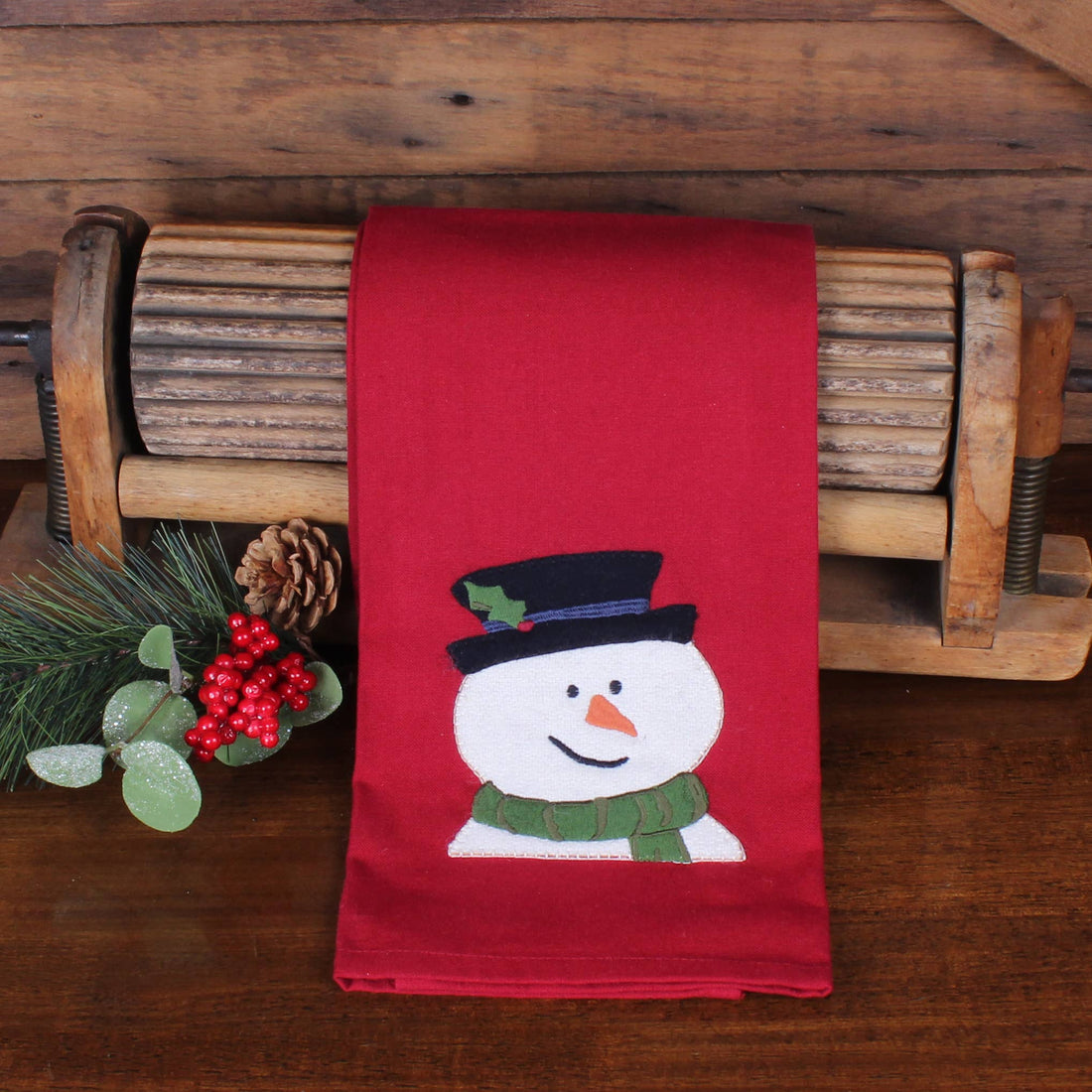 Flurry the Snowman Towel- Set of Two - Home Collections by Raghu