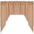 Barn Red-Nutmeg York Ticking Swag - Lined - Home Collections by Raghu