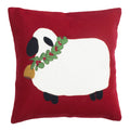 C Christmas Sheep Wool Felt Pillow 14 In - Home Collections by Raghu