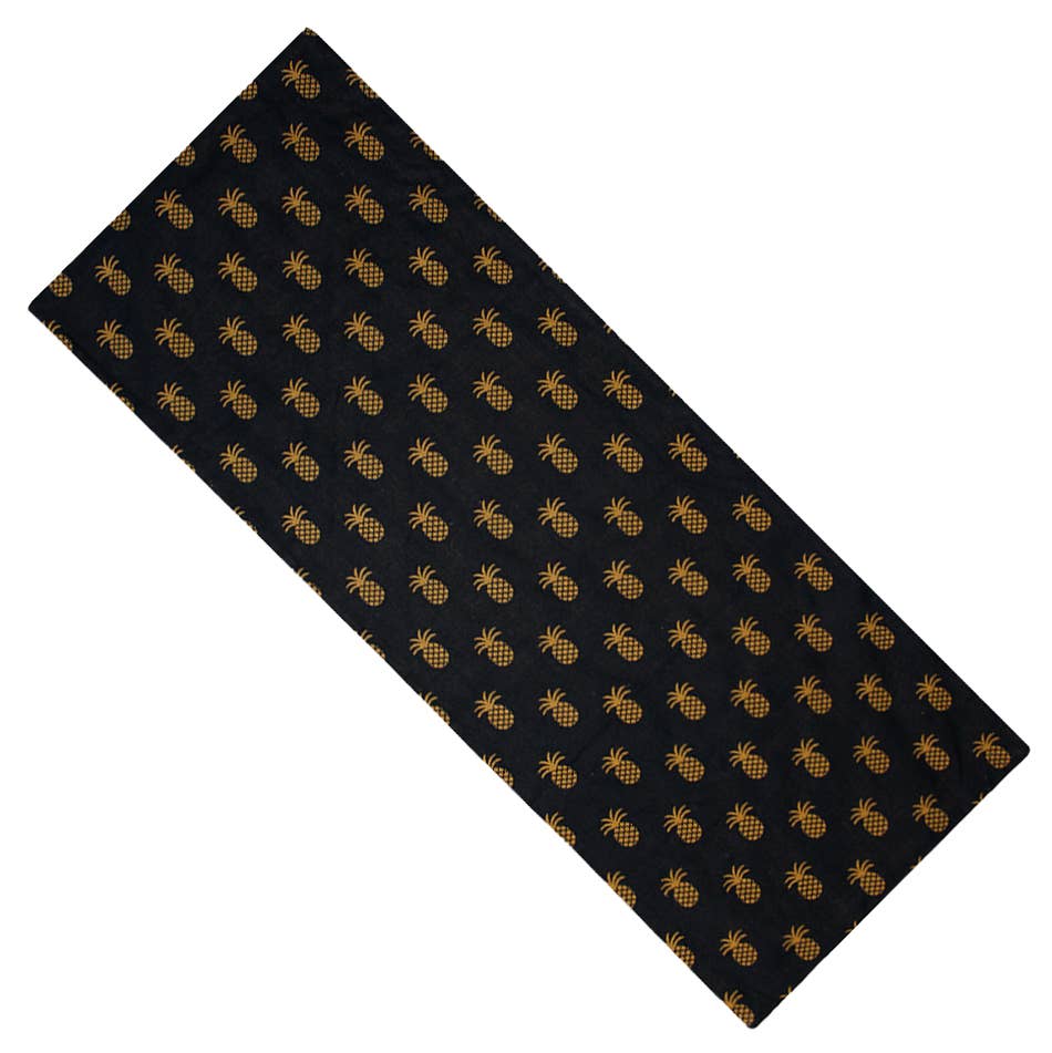 Pineapple Town Black Table Runner - Home Collections by Raghu