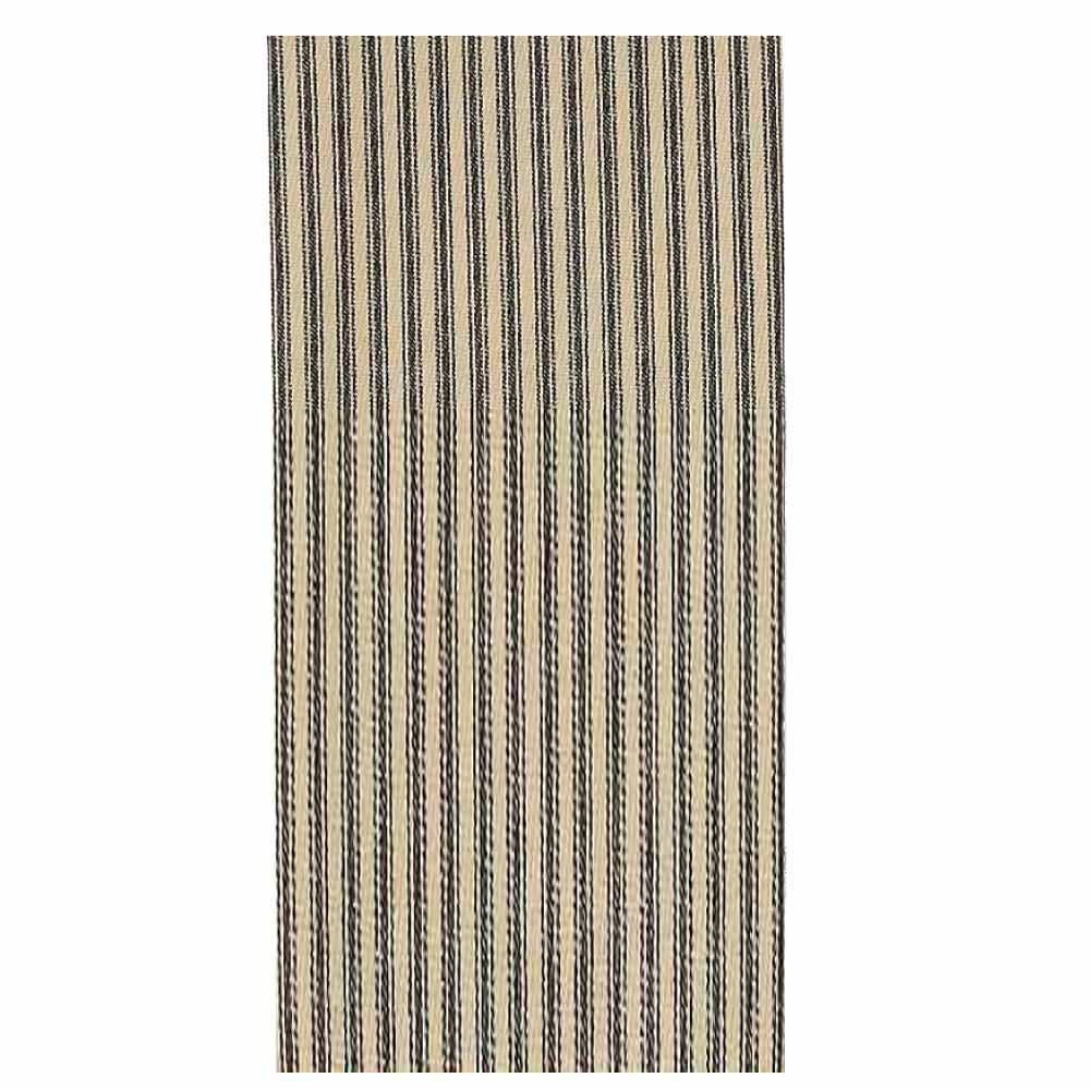 Black-Nutmeg York Ticking Towel - Set of Six - Home Collections by Raghu