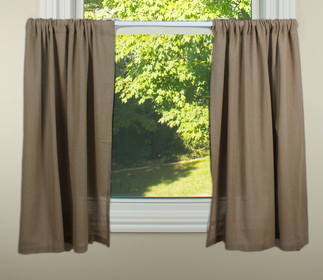 Heirloom Oat Caf?? Curtain - Home Collections by Raghu