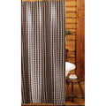 Black Nutmeg Heritage House Check Black Shower Curtain - Home Collections by Raghu