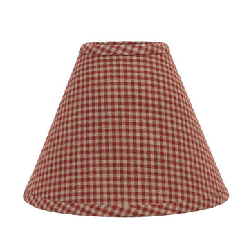 Barn Red Oat Newbury Gingham 12" Lampshade - Home Collections by Raghu
