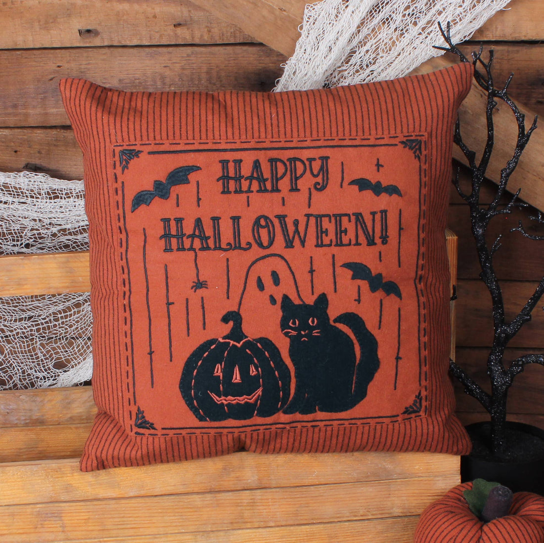Happy Halloween Pillow 14 In - Home Collections by Raghu