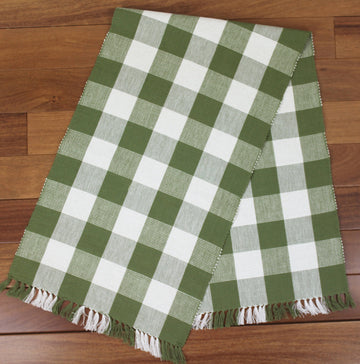 Buffalo Check Sage Sage Table Runner   - Home Collections by Raghu