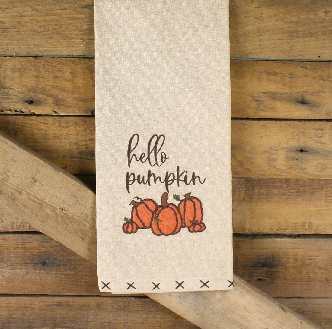 F hello pumpkin Towel - Home Collections by Raghu