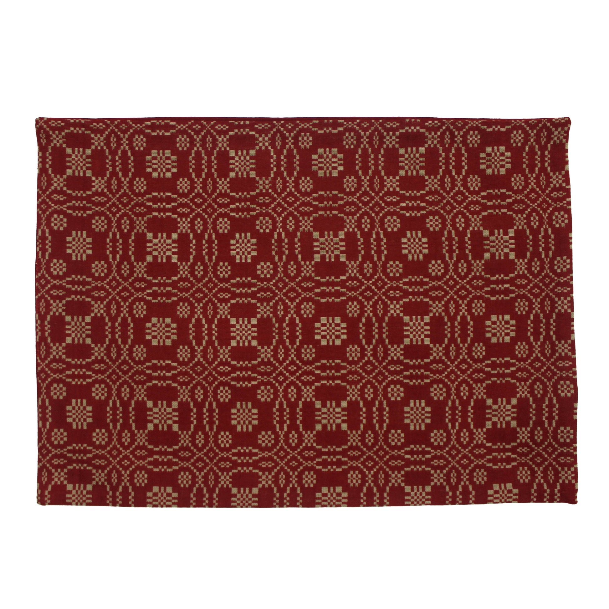 Lover's Knot  Barn Red Placemat- Set of Six  - Home Collections by Raghu
