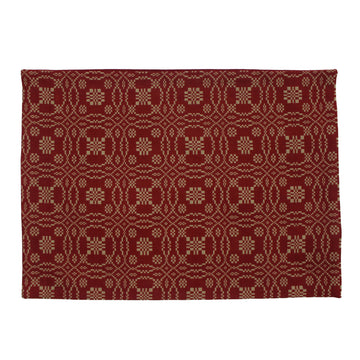 Lover's Knot  Barn Red Placemat- Set of Six  - Home Collections by Raghu