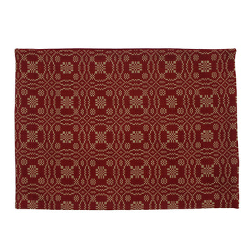 Lover's Knot  Barn Red Placemat- Set of Six  - Home Collections by Raghu