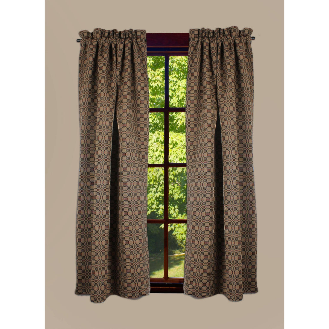 Kendall Jacquard Black 63 In Panels - Home Collections by Raghu