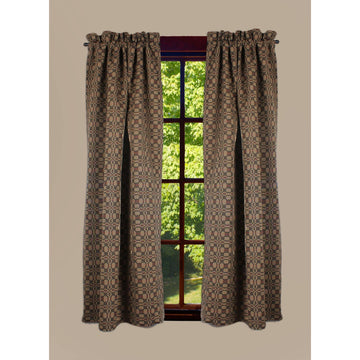 Kendall Jacquard Black 63 In Panels - Home Collections by Raghu