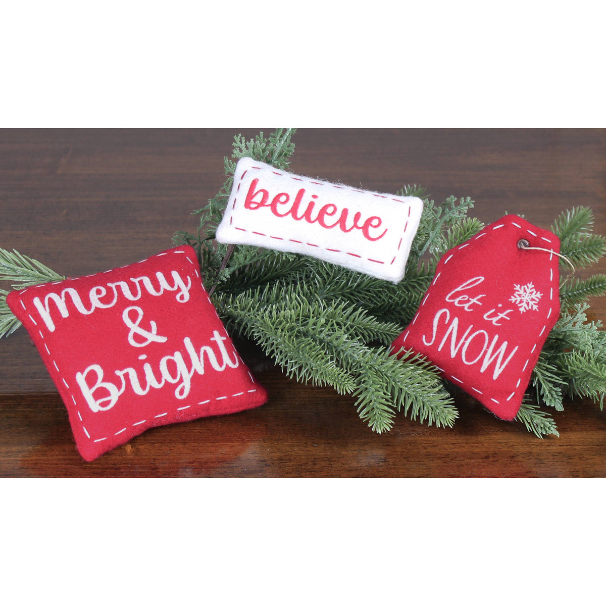 Winter Red, Cream Home Accents  - Home Collections by Raghu