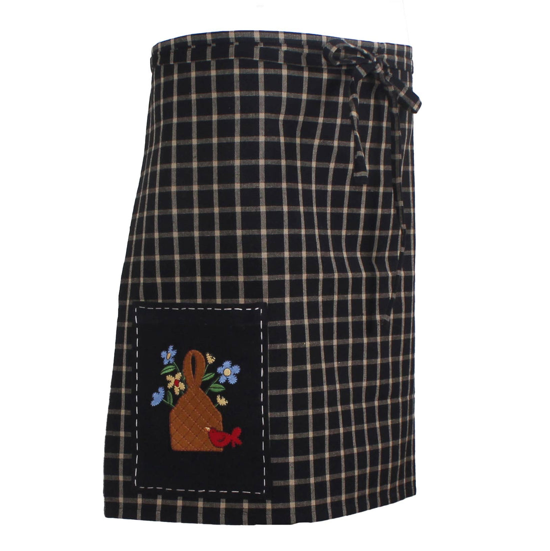 Red Bird Basket Half Apron - Home Collections by Raghu