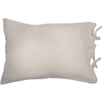 Cream Grain Sack Solid Pillow Sham - Home Collections by Raghu