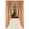 Barn Red Nutmeg York Ticking Gathered Swag Lined - Home Collections by Raghu