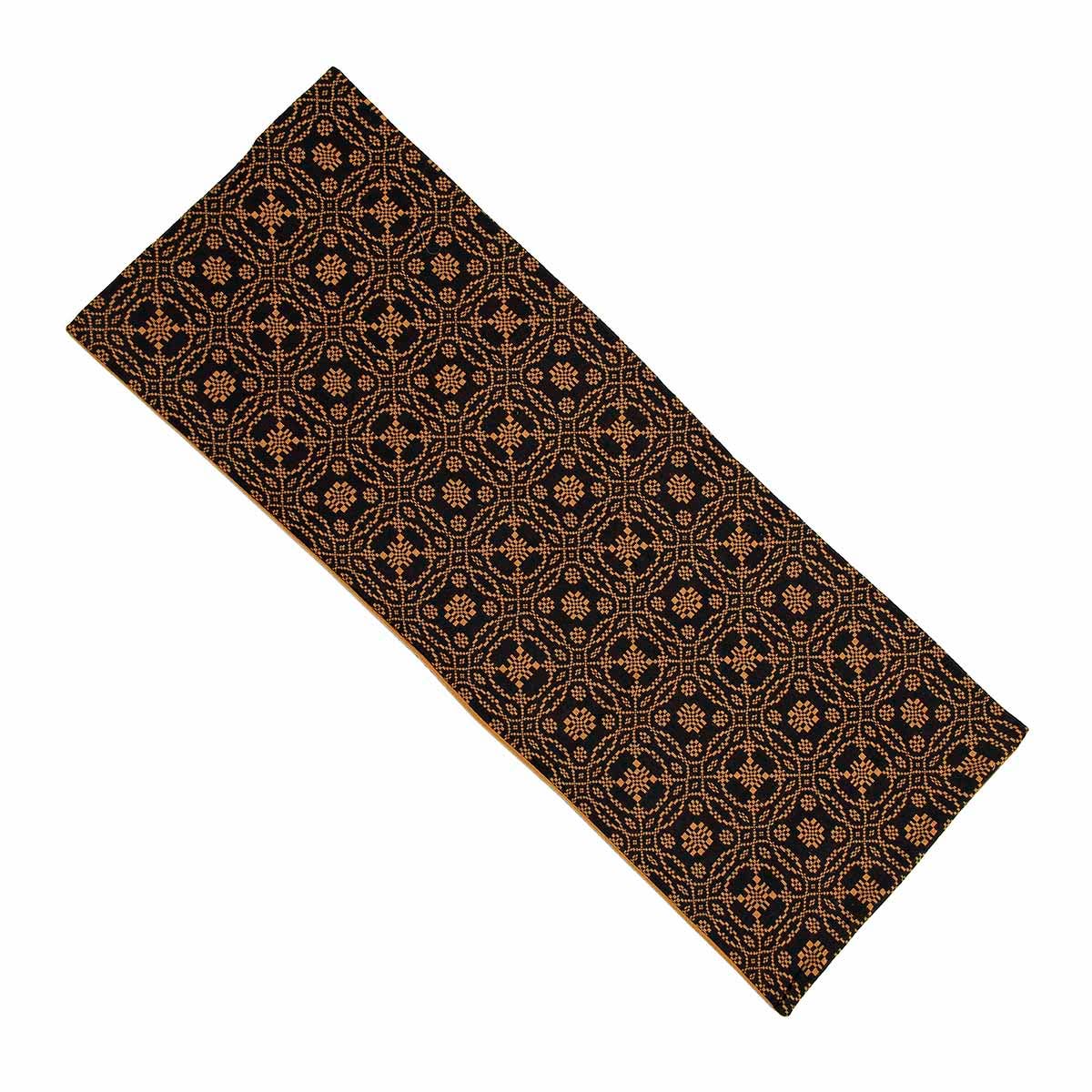 Black - Mustard Loverƒ?????s Knot Jacquard Table Runner - Home Collections by Raghu