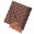 Black Tan Marshfield Jacquard Afghan - Home Collections by Raghu