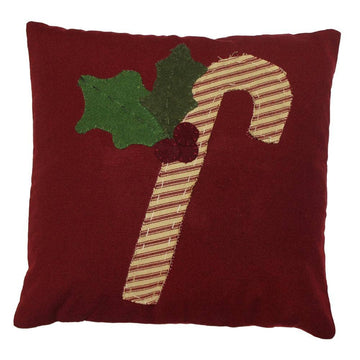 Ticking Candycane Pillow 14 In PL220025