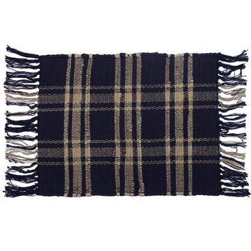 Black and Tan Chindi Placemat  Set of 6 PM235011