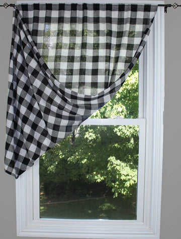 Heirloom  Buffalo Check Black Black Panel  - Home Collections by Raghu