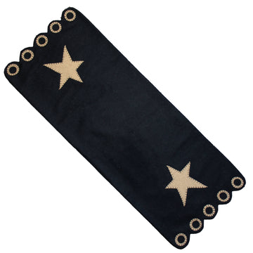 Black & Tan Star Table Runner - Home Collections by Raghu