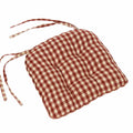 Barn Red-Nutmeg Heritage House Check Barn Red Chair Pad - Home Collections by Raghu