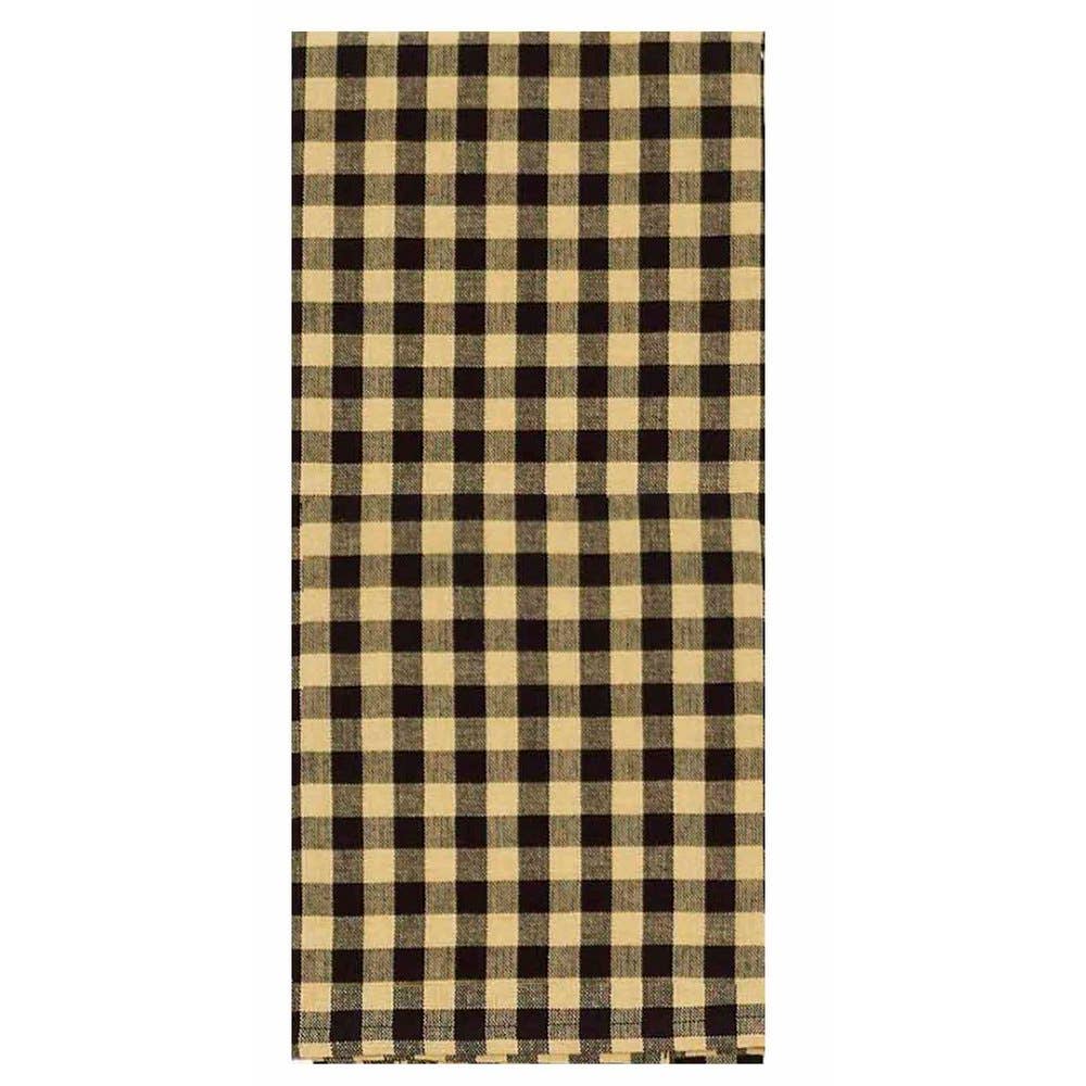 Black Nutmeg Heritage House Check Black Towel Set Of Six - Home Collections by Raghu