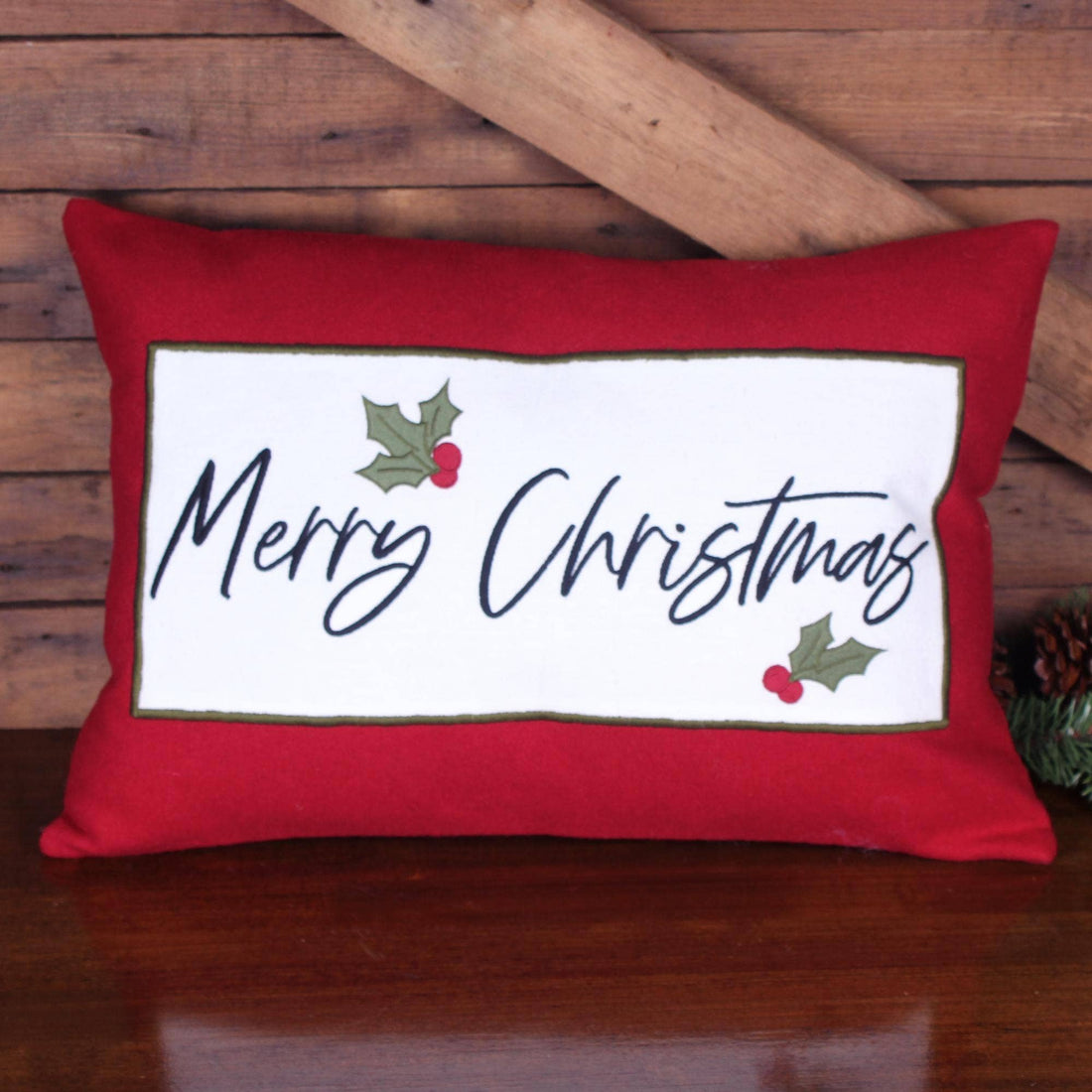 C Merry Christmas Pillow 14 Inx20 In - Home Collections by Raghu