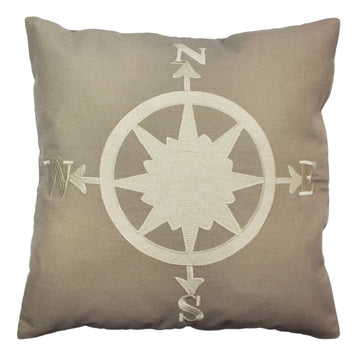 Compass Cotton Pillow 18 In - Home Collections by Raghu