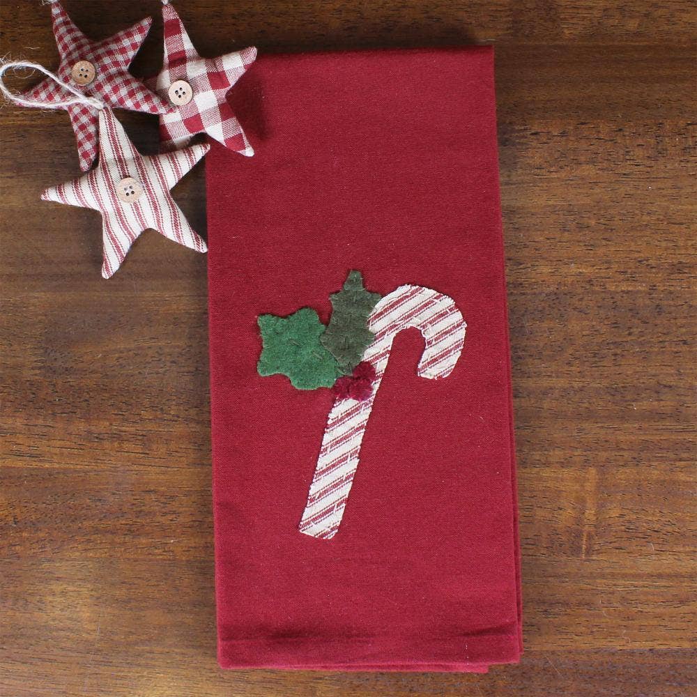 Ticking Candycane Towel  Set of 2 ET220025