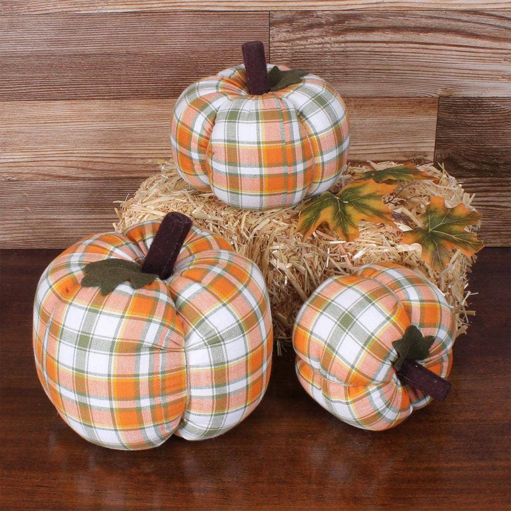 Fall Harvest Plaid Pumpkin 6x4 ON810539