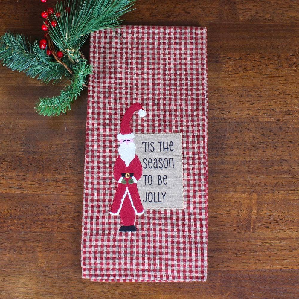 Tis the Season Santa Towel  Set of 2 ET220027
