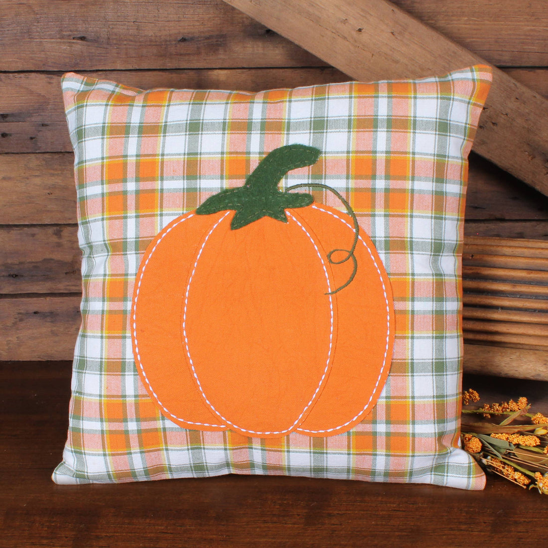 Fall Harvest Pumpkin Pillow 14 In - Home Collections by Raghu