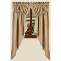 Black-Nutmeg York Ticking Gathered Swag - Lined - Home Collections by Raghu